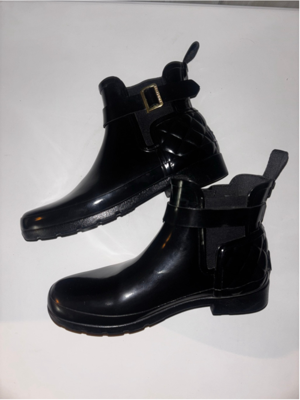 Hunter Quilted Chelsea Lightweight Gloss Rain Boots Women’s size 7 - Picture 9 of 11